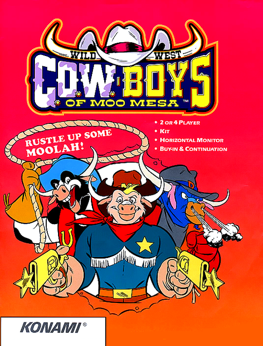 Wild West C.O.W.-Boys of Moo Mesa (ver UAB) Arcade Game Cover